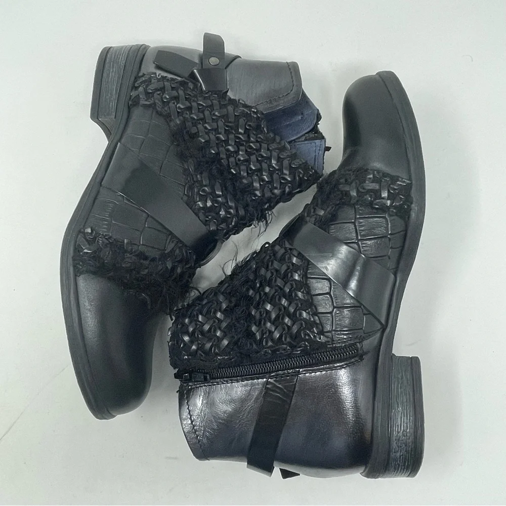Unity In Diversity Boots Lauper Leather Side Zip Black 37